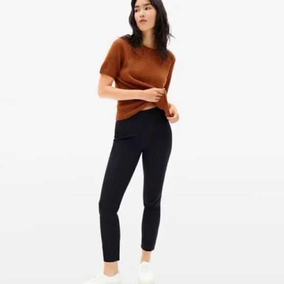 EVERLANE Black Pull On Zip Side Pants Size 4 - Picture 1 of 9